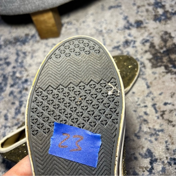 Converse One Star Mary Jane Gold Glitter Round Toe Slip-On Flats Size 5.5 - Picture 10 of 10